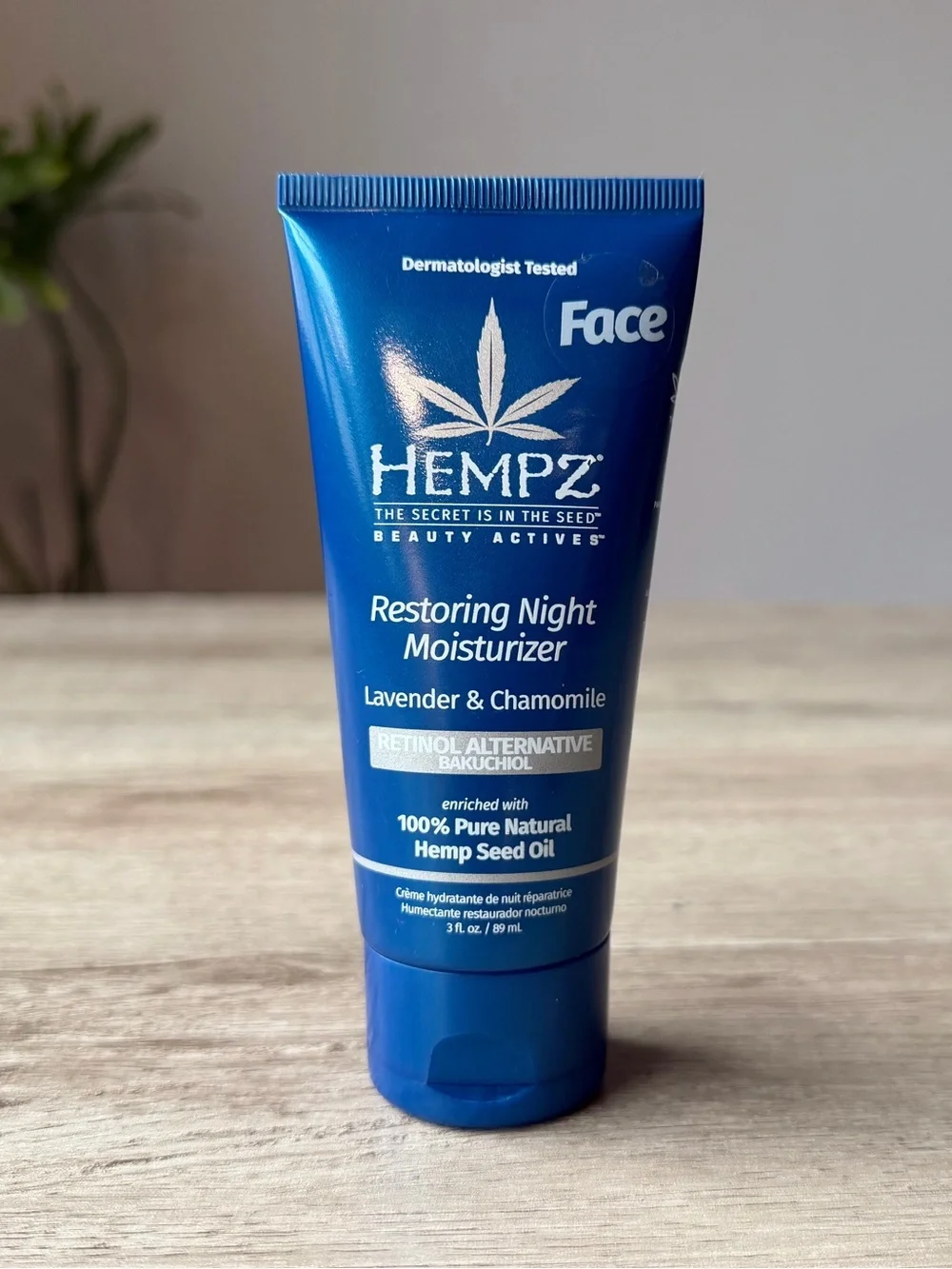 HEMPZ Restoring Night Face Moisturizer Bakuchiol Lavender Chamomile 3 oz Sealed